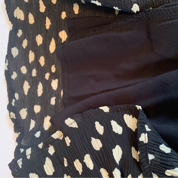 A-Line Dress By Together polka dot Black Gauzy Romantic Flouncy whimsigoth Sz M - Picture 12 of 16